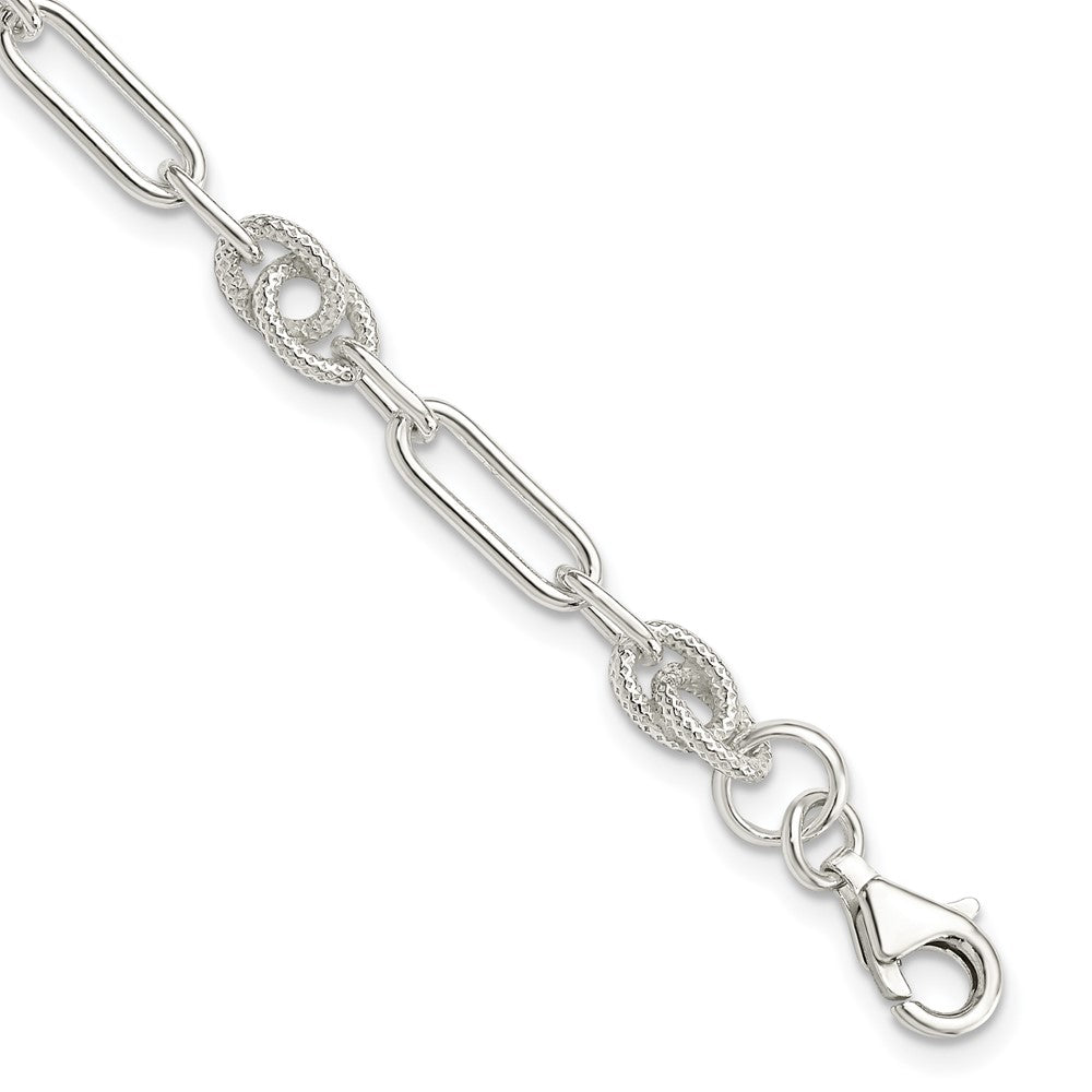 Sterling Silver Bracelet, 7.5 x 6 mm, 6.49 g