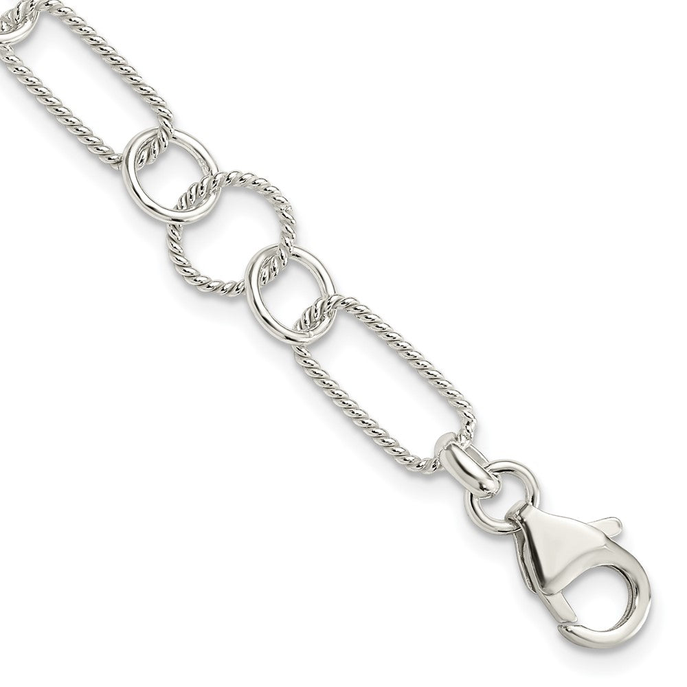 Sterling Silver Bracelet, 7.5 x 9 mm, 5 g
