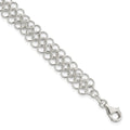 Sterling Silver Fancy Link Bracelet, 7.5 x 11 mm