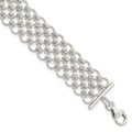 Sterling Silver Multi-Link Bracelet, 7.5 x 19 mm