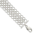 Sterling Silver Multi-Link Bracelet, 7.5 x 24 mm