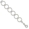 Sterling Silver Fancy Bracelet, 7.5 x 10 mm