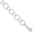 Sterling Silver Fancy Bracelet, 7.5 x 11 mm