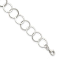 Sterling Silver Circle Bracelet, 7.5 x 11 mm