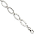 Sterling Silver Fancy Bracelet, 7.5 x 9 mm, 6.23 g