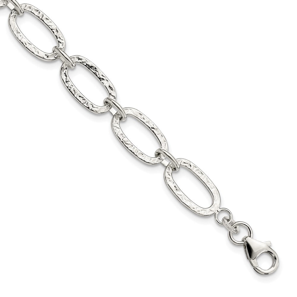 Sterling Silver Fancy Bracelet, 7.5 x 9 mm, 6.23 g