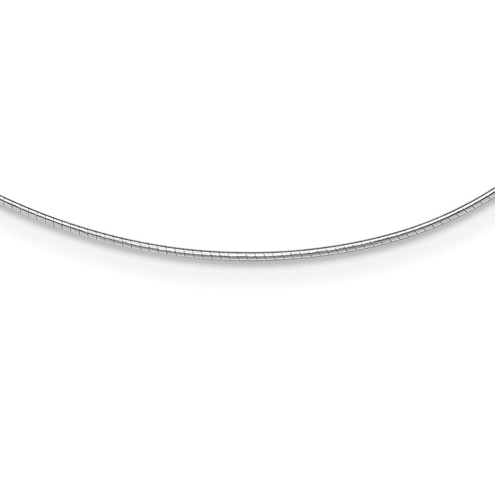 Sterling Silver Rhodium-plated 1mm Round Cubetto, 16 x 1 mm