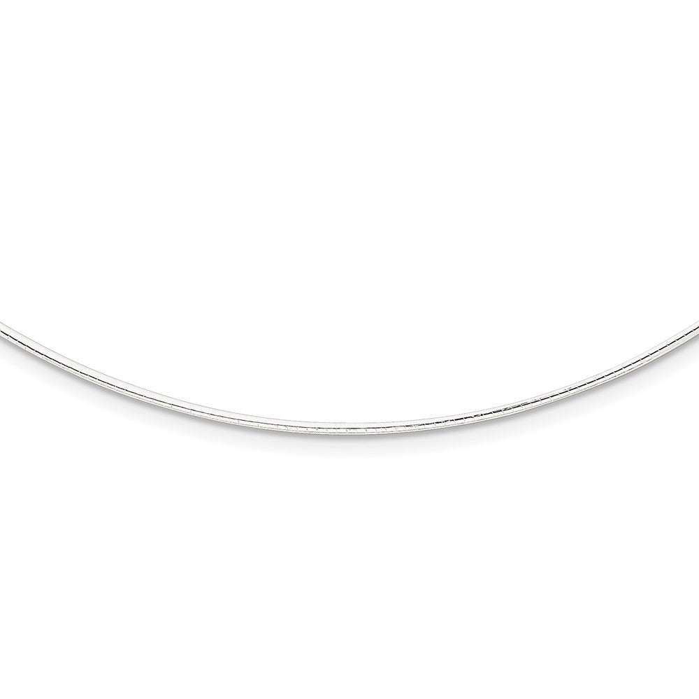 Sterling Silver 1.35mm w/ 2in extender Neckwire Chain, 18 x 1.35 mm