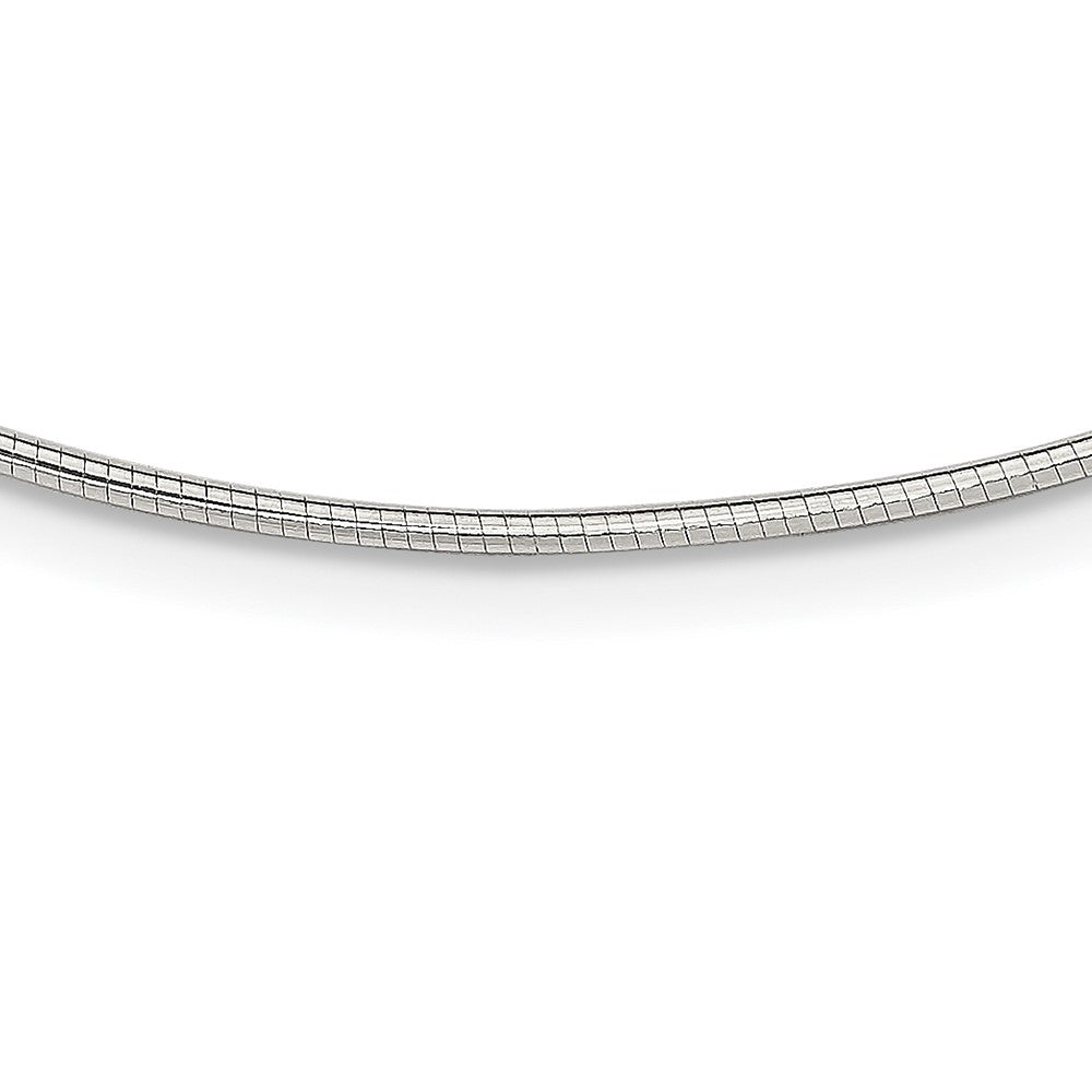 Sterling Silver 1.6mm w/ 2in extender Neckwire Chain, 18 x 1.6 mm