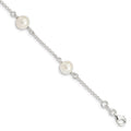 Sterling Silver FW Cultured Pearl Bracelet, 7.25 x 8 mm