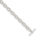 Sterling Silver Toggle Link Bracelet, 7.5 x 5 mm