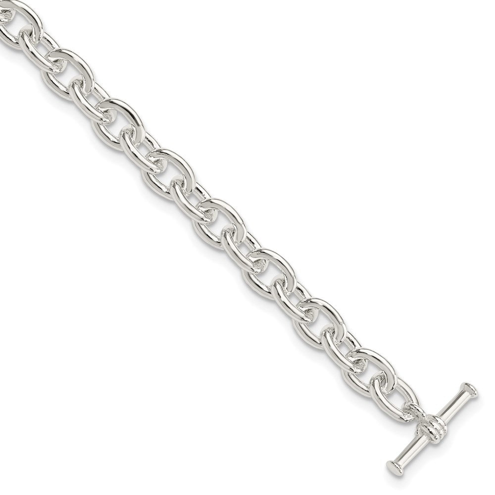 Sterling Silver Toggle Link Bracelet, 7.5 x 5 mm
