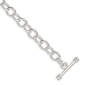 Sterling Silver Polished Fancy Link Toggle Bracelet, 7.5 x 7.35 mm