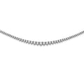Sterling Shimmer Sterling Silver Rhodium-plated 17 inch 180 Stone Graduated CZ Necklace, 17 mm