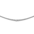 Sterling Shimmer Sterling Silver Rhodium-plated 17 inch 157 Stone Graduated CZ Necklace, 17 mm