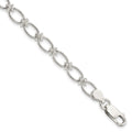 Sterling Silver Polished Oval Link Bracelet, 7.5 x 5 mm
