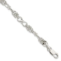 Sterling Silver Polished and Textured Fancy Bracelet, 7.5 x 7 mm, 13.55 g