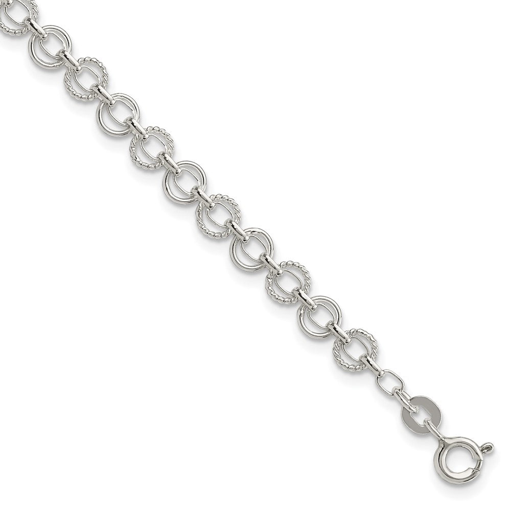 Sterling Silver 5mm Fancy Bracelet, 7.25 x 4 mm