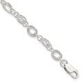 Sterling Silver Polished and Textured 5.5mm Fancy Bracelet, 7.5 x 6 mm