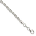 Sterling Silver Fancy Braided Bracelet, 7.5 x 5 mm