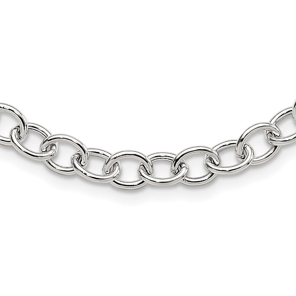 Sterling Silver Cable 6.75mm Necklace, 18 x 7 mm