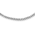 Sterling Shimmer Sterling Silver Rhodium-plated 24 inch 218 Stone CZ Riviera Necklace, 24 mm