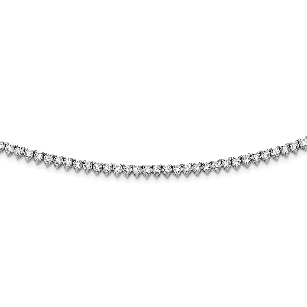 Sterling Shimmer Sterling Silver Rhodium-plated 36 inch 269 Stone CZ Riviera Necklace, 36 mm