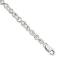 Sterling Silver Polished Fancy Link Bracelet, 7.5 mm, 8.49 g