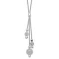 Sterling Silver Beaded Necklace, 18 x 10 mm