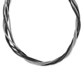 Sterling Silver Black Rhodium Wire Mesh Necklace, 18 mm