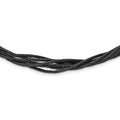 Sterling Silver Black Rhodium Wire Mesh w/2IN Ext Necklace, 18 mm