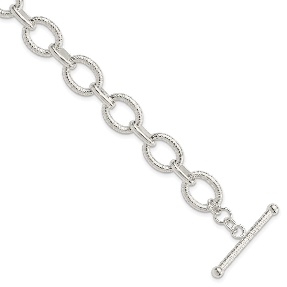 Sterling Silver Polished Fancy Link Bracelet, 7.5 mm, 11.84 g