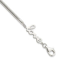 Sterling Silver LOVE Bracelet, 7.5 x 9.5 mm