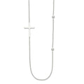 Sterling Silver Polished Cross Necklace, 18 mm