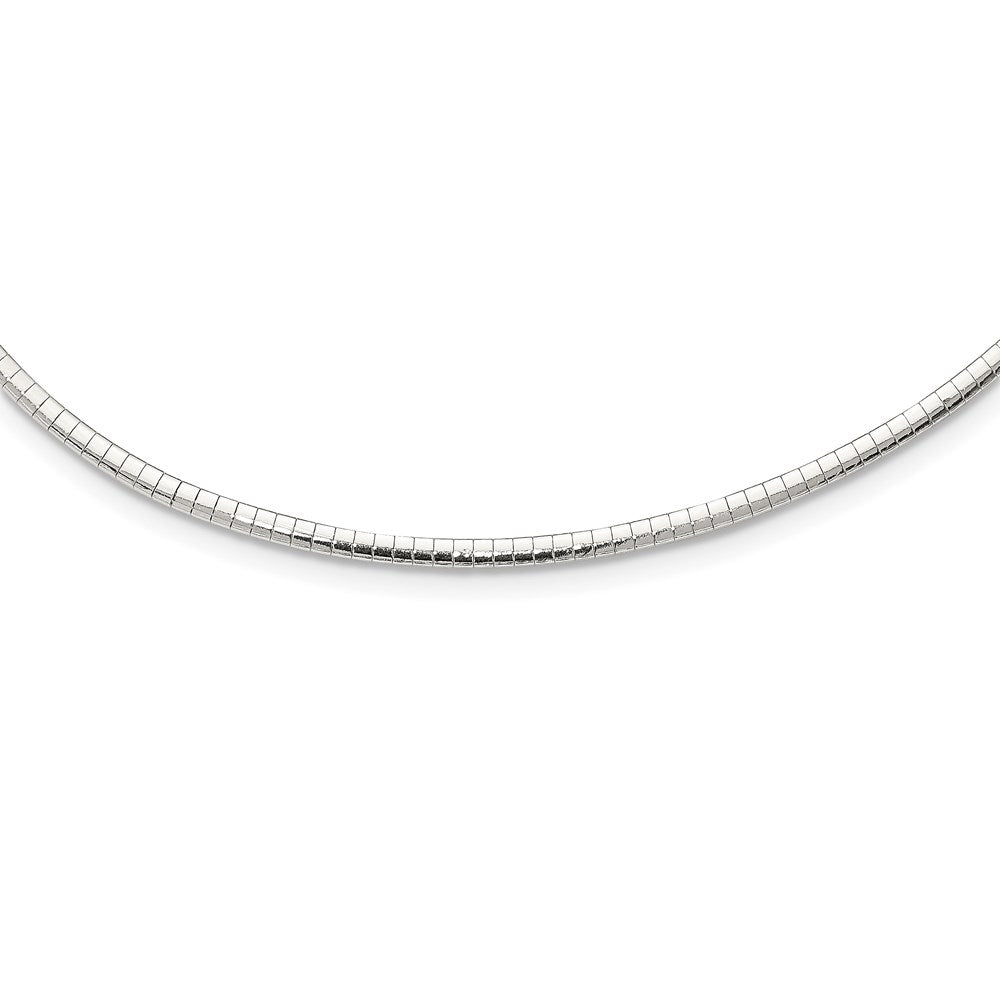Sterling Silver 3mm Cubetto Necklace, 16 x 3 mm