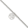Sterling Silver Polished 2-strand Tree 7.5in Bracelet, 7.5 x 14 mm
