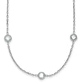 Sterling Silver Rhodium-plated 16-Station CZ Polished Necklace, 36 x 5.82 mm