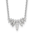 Sterling Silver Rhodium-plated CZ 18in Necklace, 18 x 13.78 mm