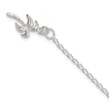 Sterling Silver Palm Tree Anklet, 9 x 12 mm, 2.6 g