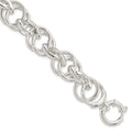 Sterling Silver Polished Fancy Link 8.5 inch Bracelet, 8.5 x 16.5 mm