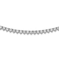 Sterling Shimmer Sterling Silver Rhodium-plated 36 inch 155 Stone CZ Riviera Necklace, 36 x 7 mm