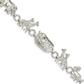 Sterling Silver Noah's Ark Bracelet, 7 mm
