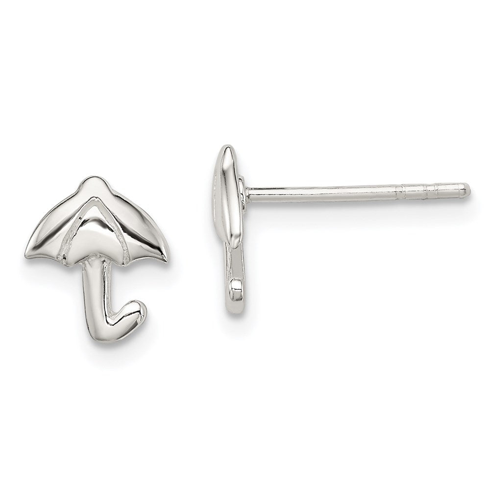 Sterling Silver Madi K Umbrella Post Earrings, 9 x 7 mm