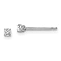 Sterling Silver Madi K Rhodium-plated 2.5mm Round CZ Children's Stud Earrings, 2.5 x 2.5 mm