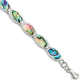 Sterling Silver Abalone Bracelet, 7.25 x 8.5 mm