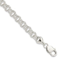 Sterling Silver 7.5inch Double Link Bracelet, 7.5 x 9 mm