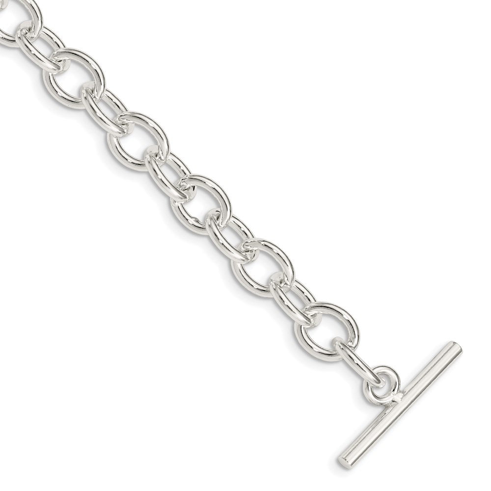 Sterling Silver 7.5inch Fancy Link Bracelet, 7.5 x 8.13 mm