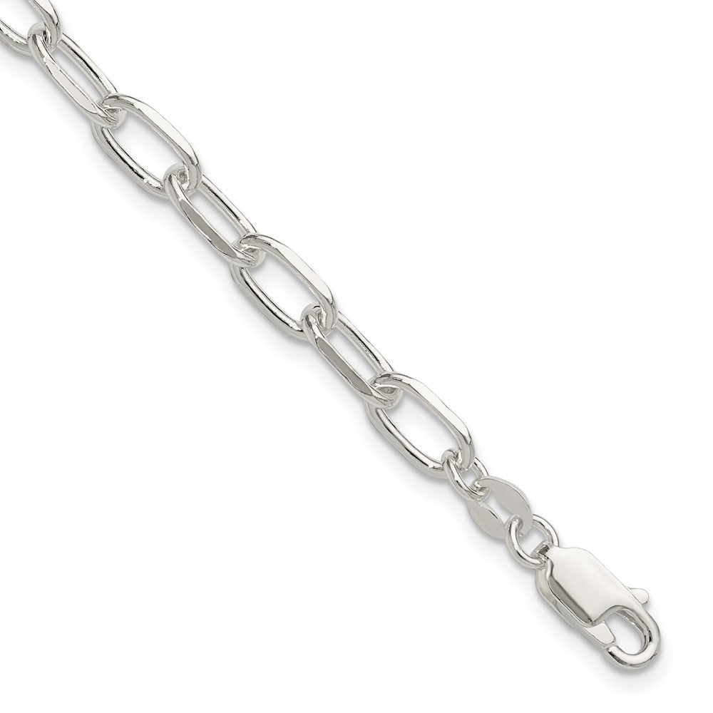 Sterling Silver 7.5inch Fancy Link Bracelet, 7.5 x 5 mm, 5.45 g
