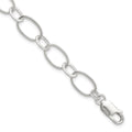 Sterling Silver 7.5inch Fancy Link Bracelet, 7.5 x 9 mm