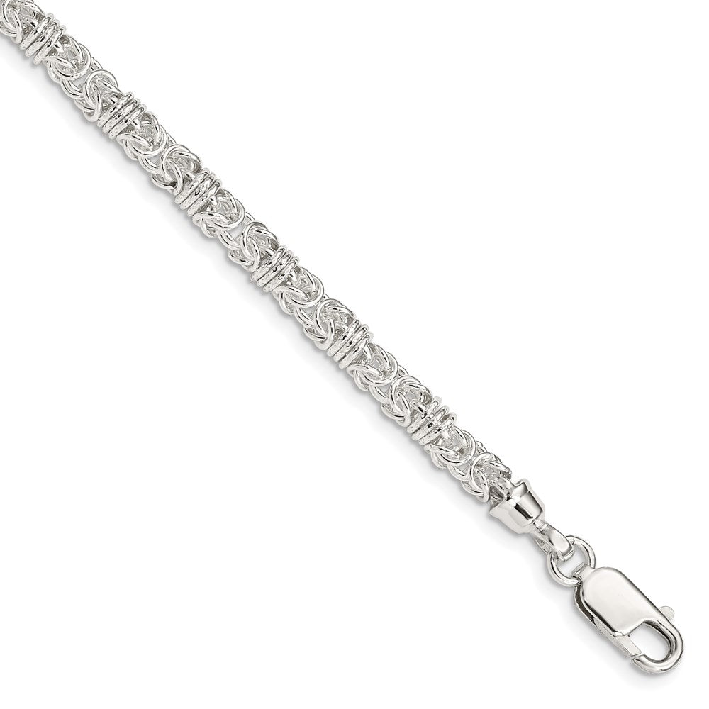 Sterling Silver 7.5inch Polished Fancy Link Bracelet, 7.5 x 5 mm